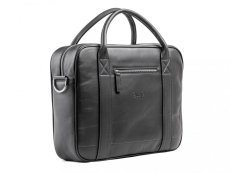 Kožená messenger taška černá