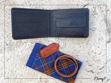 Kožená peněženka Saffiano černá