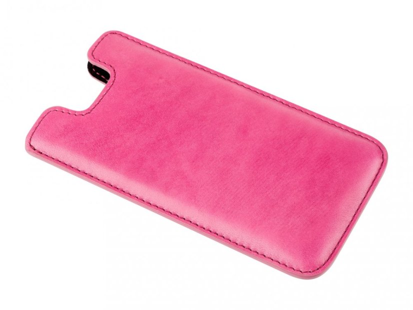 Kožený obal na iPhone 6/6s/7 růžová - přední