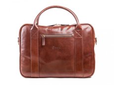 Kožená messenger taška tmavě hnědá ruční výroba