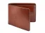 Leather business coin wallet - dark brown