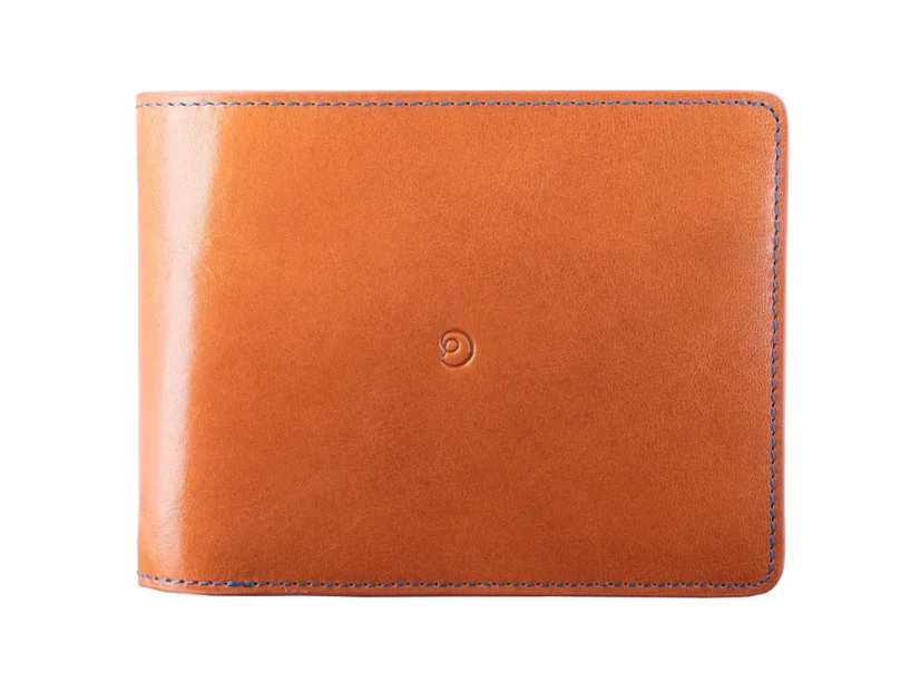 Leather business coin wallet - brown