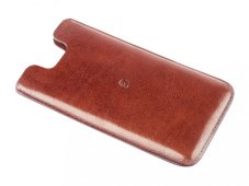 Kožený obal na iPhone 11 Pro Max tmavě hnědá