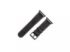 Leather strap for Apple Watch Saffiano black