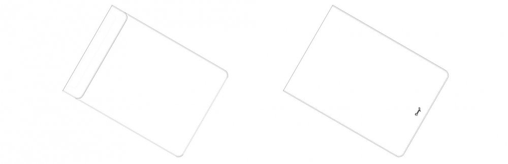 Leather MacBook Pro 14 sleeve wireframe