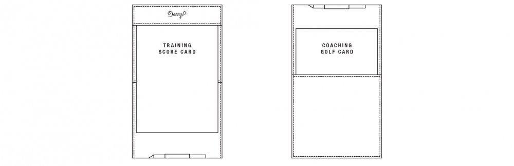 Leather score card holder wireframe