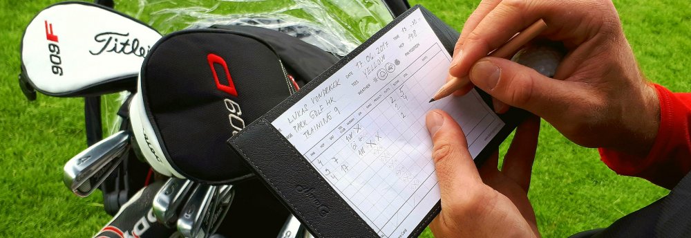 Training score card for golf